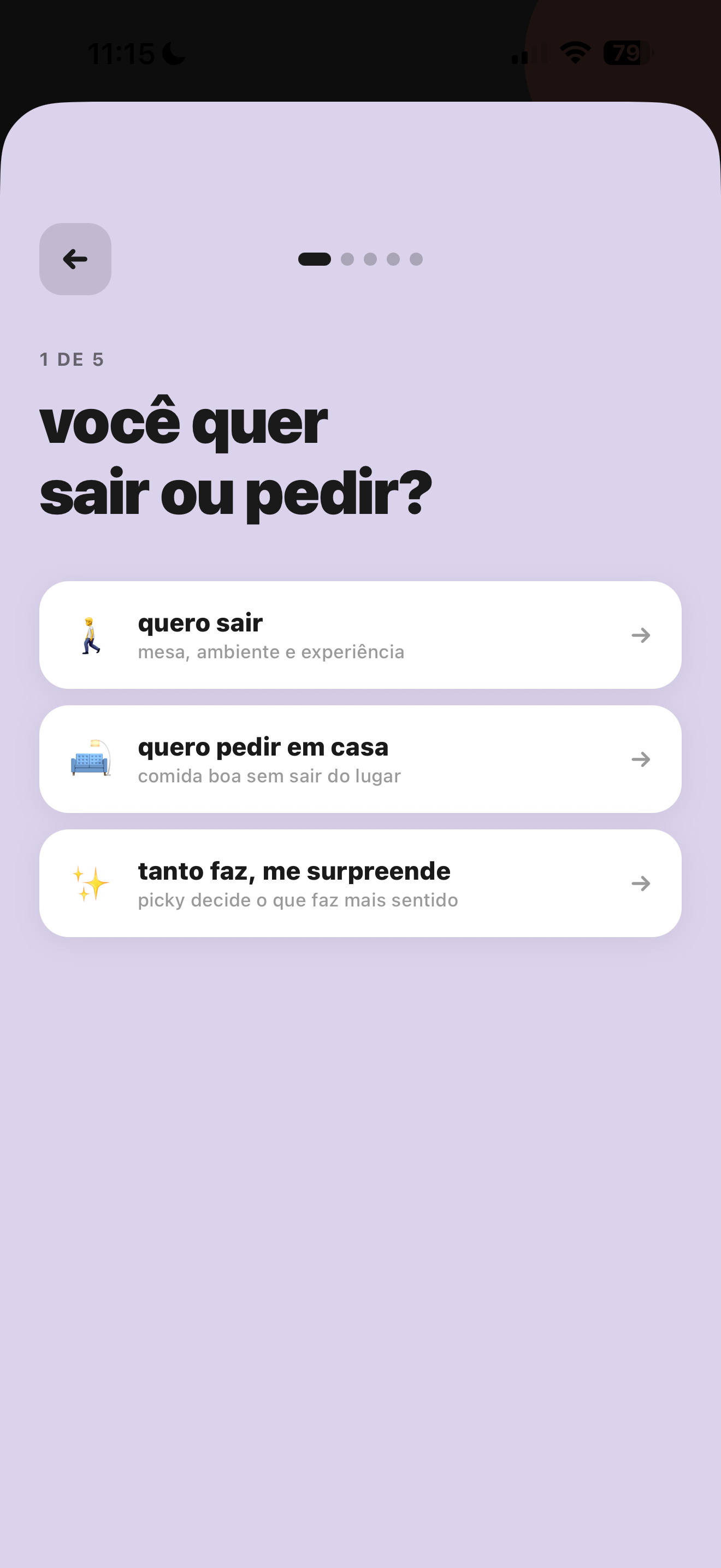 quiz — sair ou pedir?